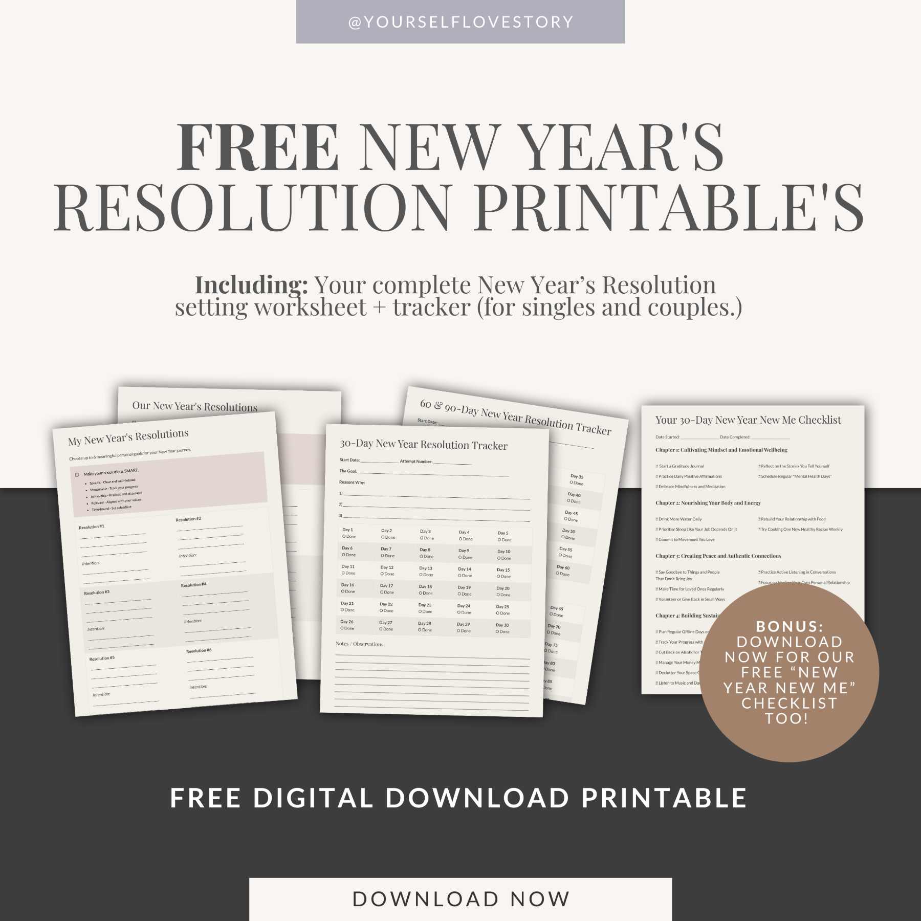 FREE New Year's Resolution Printable's